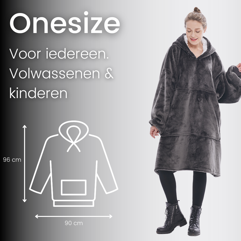 Original Hoodie deken donker grijs