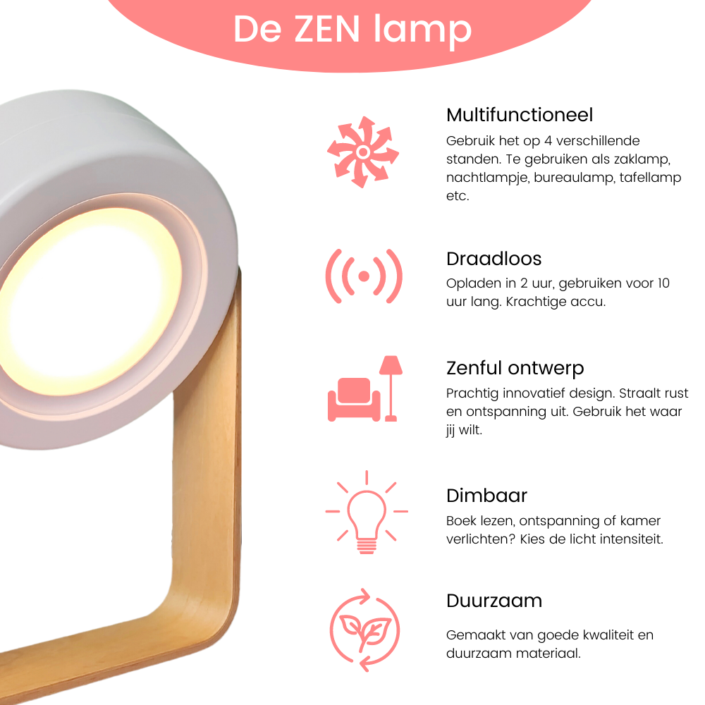 Bureaulamp Led ZEN alles in 1 Nachtlampje