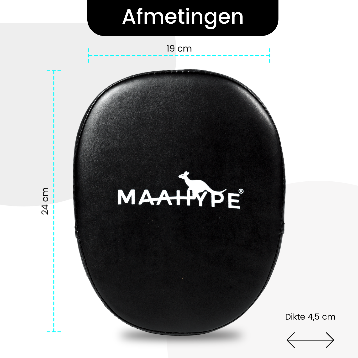 Bokspads - Stootkussen - Pads Boksen - Trapkussen - Hand Pads - Zwart - 2 stuks