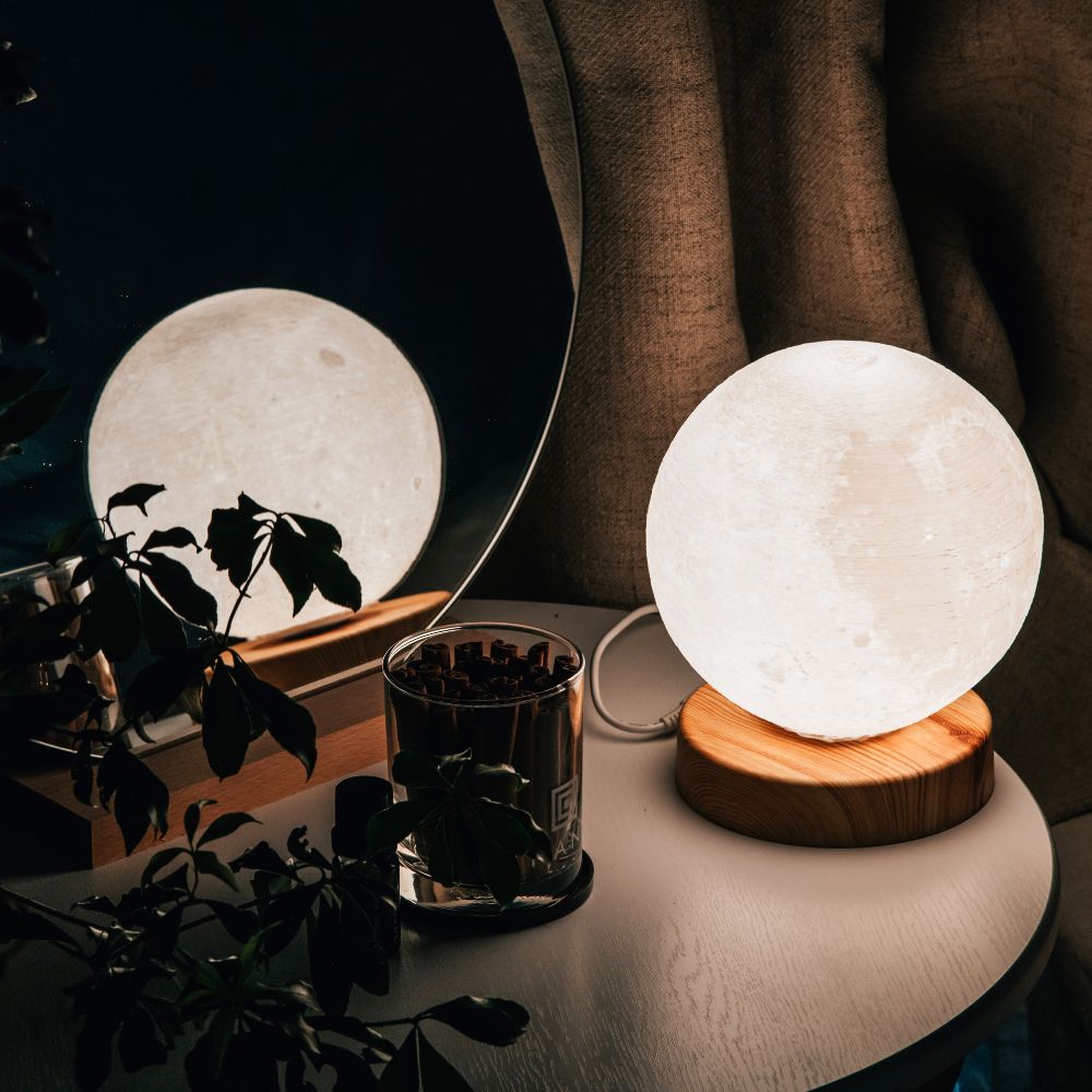 Maanlamp 3D - Dimbaar - Maan