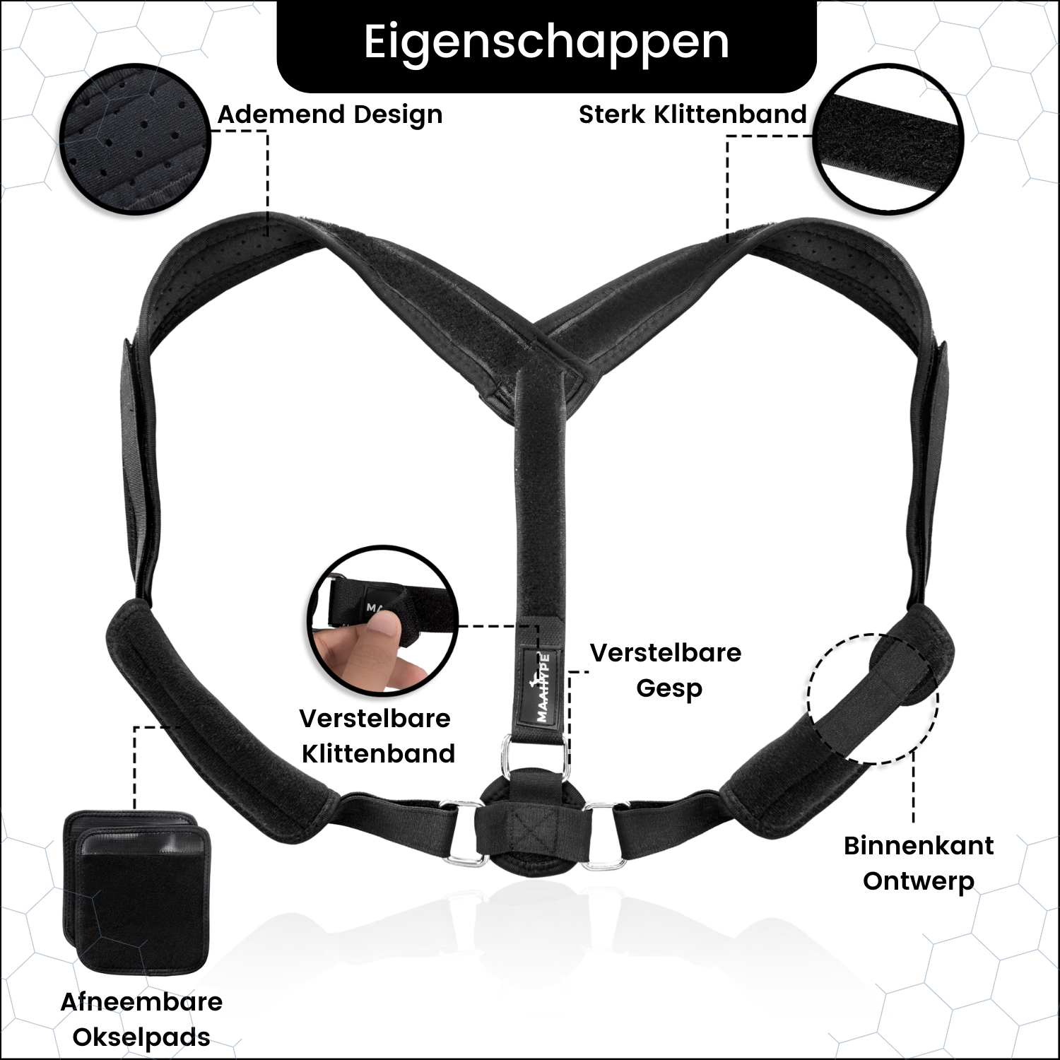 Rugbrace SLIM - Houding Corrector - Postuur Corrector - Vrouw en Man