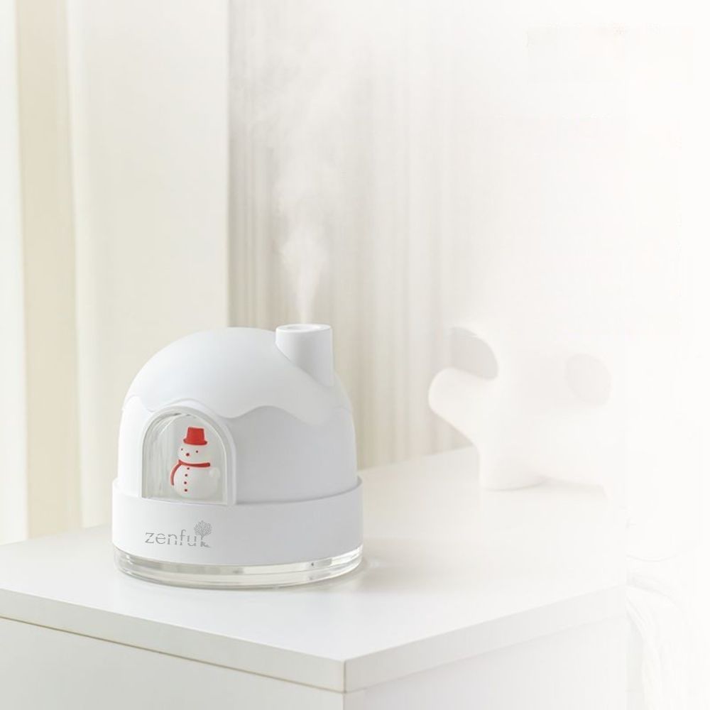 Sneeuwpop Draadloos Luchtbevochtiger met Sneeuwpop Wit
