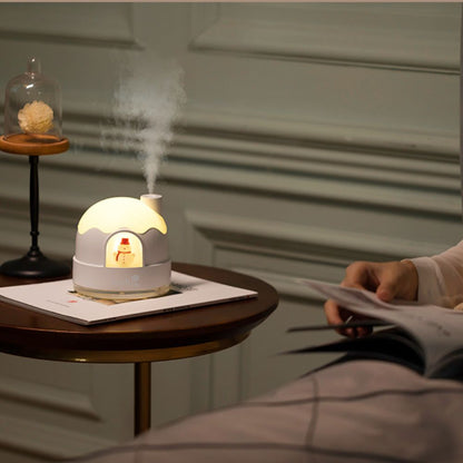 Sneeuwpop Draadloos Luchtbevochtiger met Sneeuwpop Wit