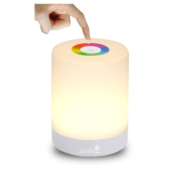 Touch-Lampe Nachtkastje - RGB - Dimbaar &amp; Draadloos - weiß