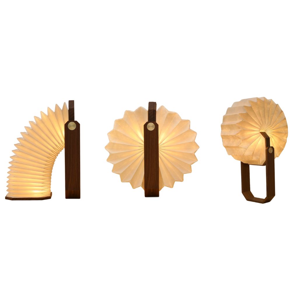 Lantaarn lamp walnoot donker hout