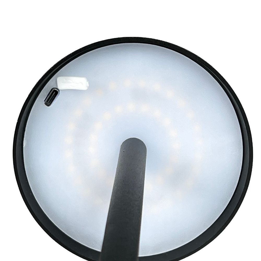 Tafellamp draadloos LED - Binnen/buiten - Oplaadbaar en Dimbaar - 38cm - zwart