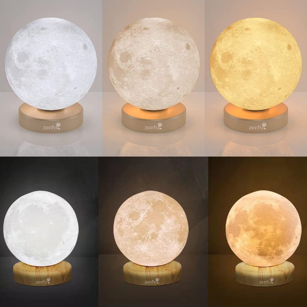 Maanlamp 3D - Dimbaar - Maan