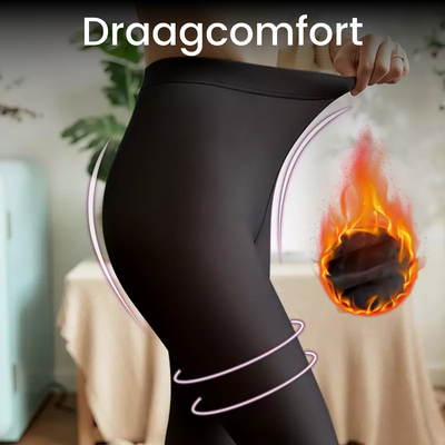 Panty - Fleece Pantyhose - S/M - Black