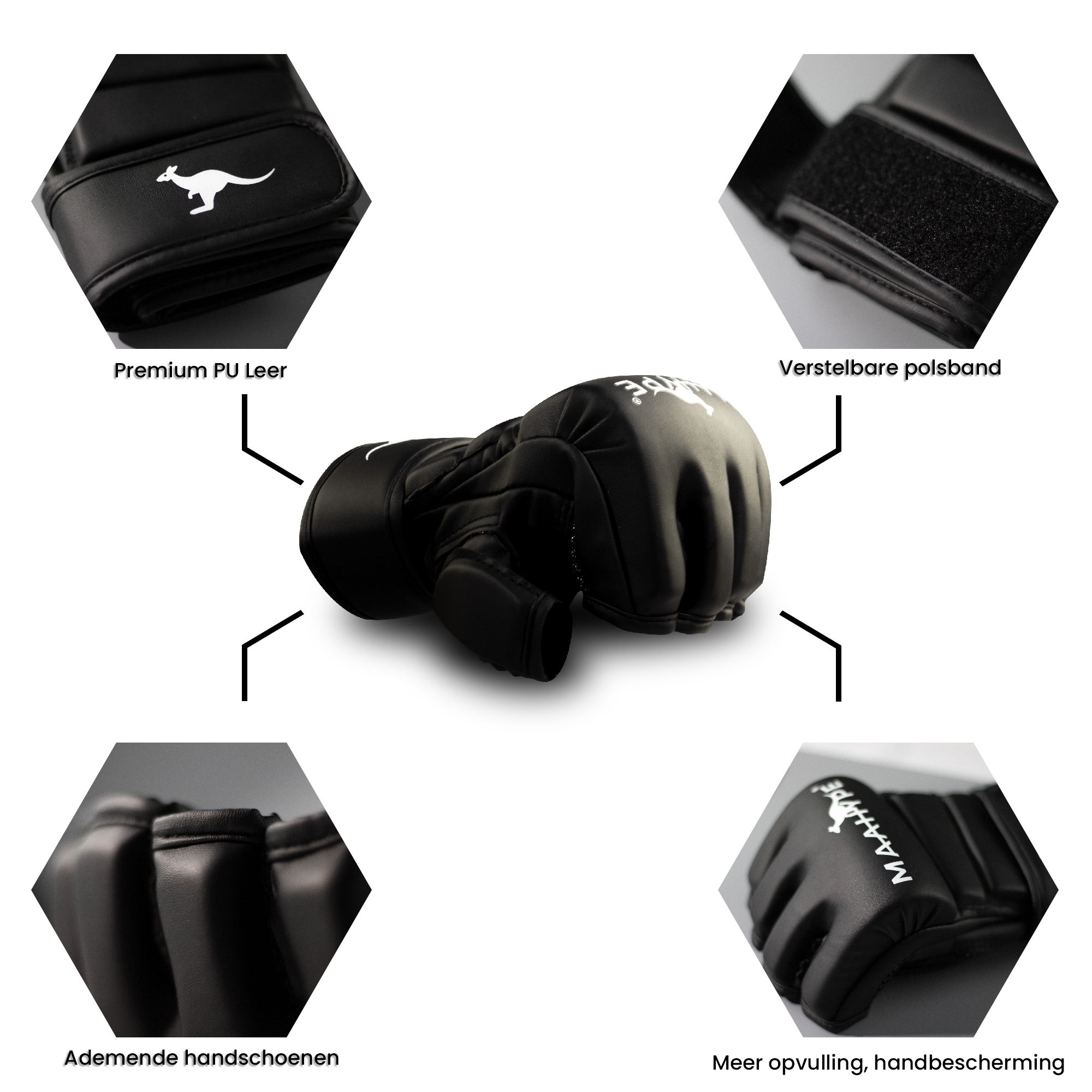 MMA handschoenen - UFC - (Kick)Bokshandschoenen - Boxing Gloves - Heren & Dames - Onesize - Unisex