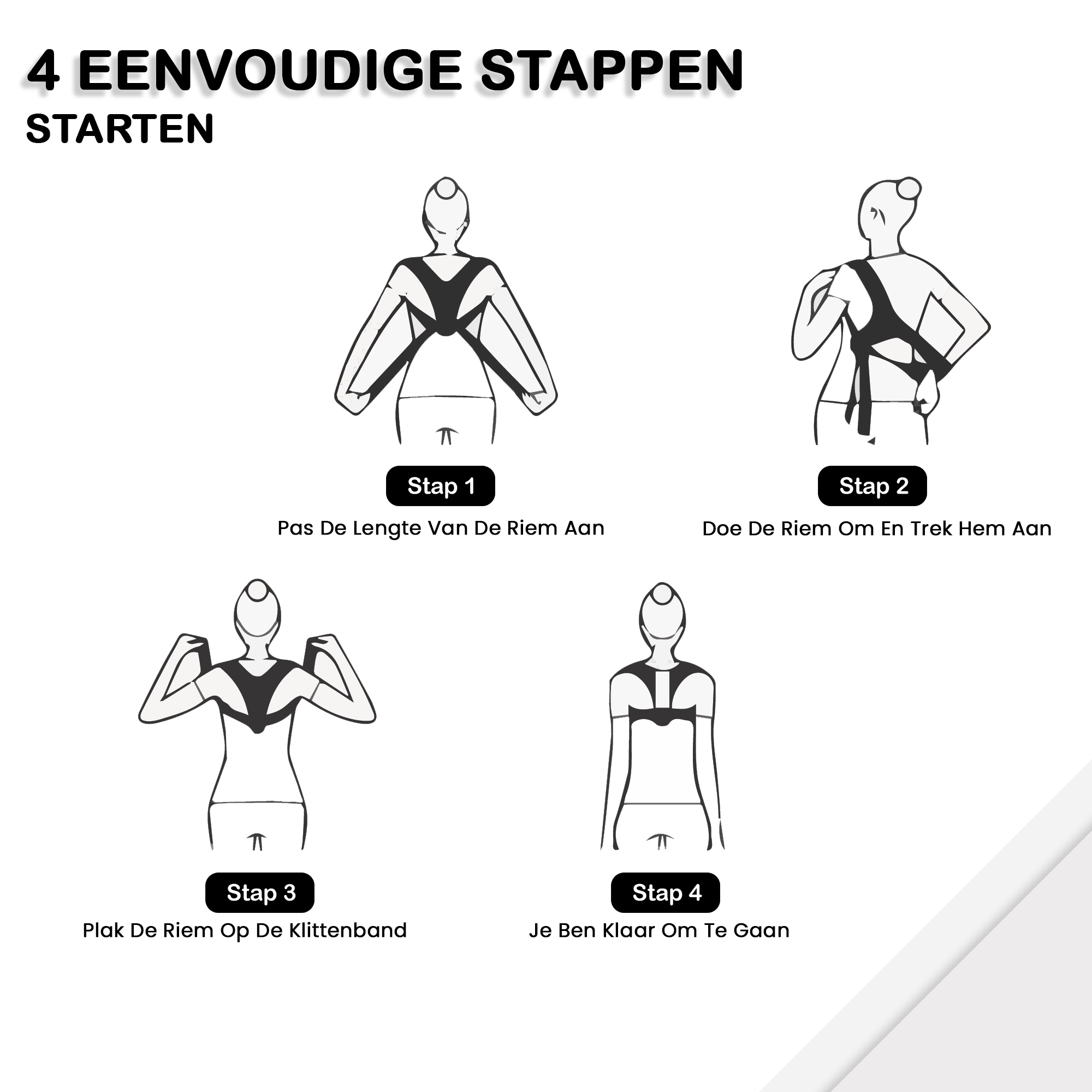 Back Brace - Support - Men and Women - DOUBLE