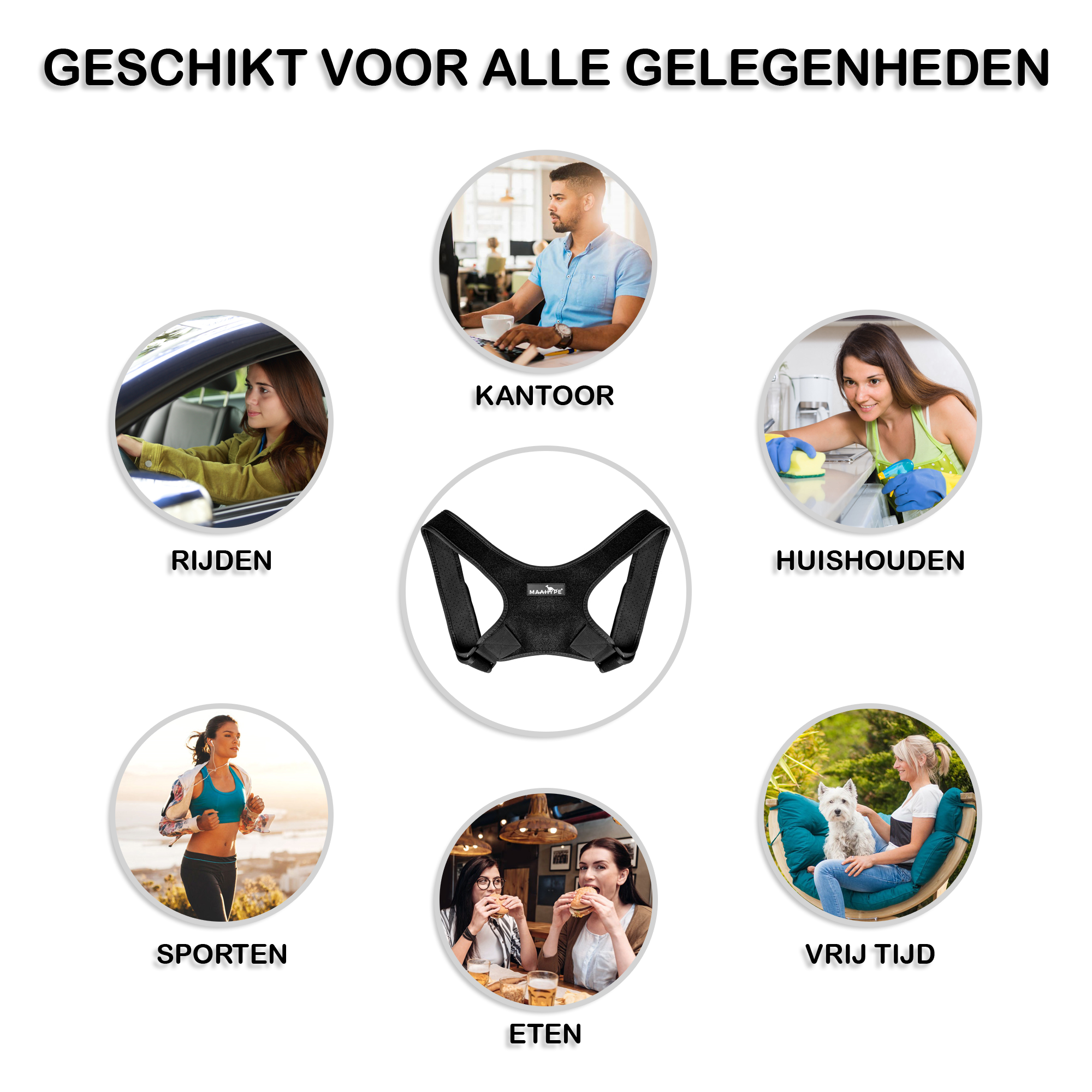 Back Brace - Support - Men and Women - DOUBLE