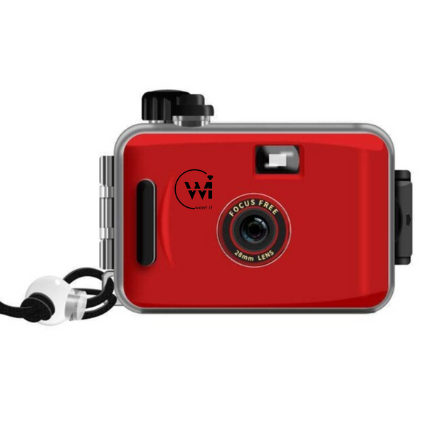 Disposable camera red - Waterproof - Reusable - Analog - Underwater - Photo camera - Incl. 12 photos